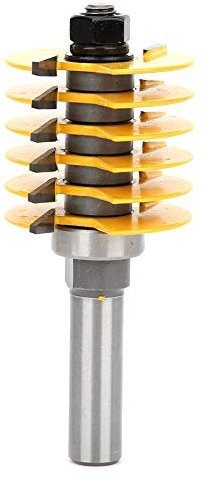 Hyuduo 1/2 Inch Shank Finger Glue Joint Router Bit Wood Chisel Milling Cutter With Bearing For Woodworking Carpenter,Milling Cutter