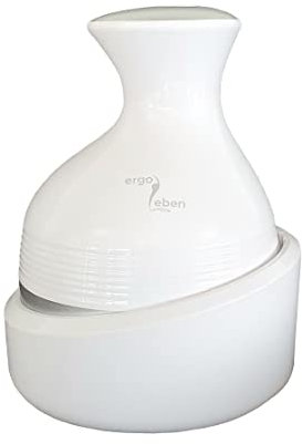 ERGOLEBEN elektrisches Kopfmassagegerät weiss | kabellos wiederaufladbar spritzwassergeschützt | Kopfhaut Gesicht | | für zuhause und unterwegs