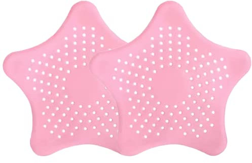 Filtro per Lavello in Silicone, 2 Pcs Protezione per Scarico in Silicone, Cucina Filtro Lavello, Filtro per Capelli in Silicone, Filtro di Scarico con 5 Ventosa, per Doccia, Vasca, Lavello Cucina