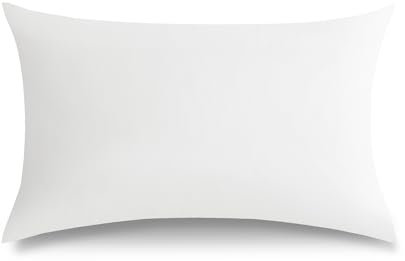 TOCOMOA Kissenbezüge 40x60 cm 2er Set - 100% Gewaschene Baumwolle 300 Fadenzahl, Verdickter Atmungsaktiver Bezug mit Leinenoptik & Reißverschluss - Weiß Oeko-TEX Zertifiziert für Hotelkomfort