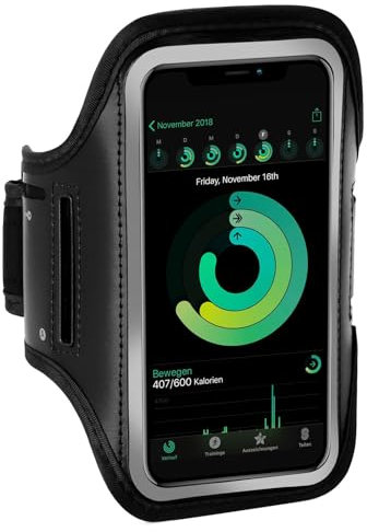ONEFLOW Brazalete deportivo compatible con Hafury Meet Armtasche Fitness Armband Sport Laufarmband Outdoor Handyhülle Joggen Arm Halterung Smartphone Handytasche Schwarz