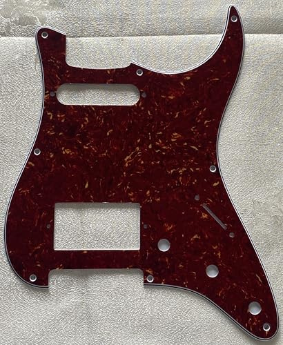 Pick Guard For Stratocaster 8 skruvar HS Humbucker stil gitarr pickguard repplatta (4-lagers röd sköldpadda)