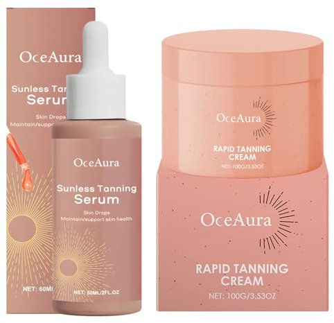 Gocce abbronzanti con autoabbronzanti per il viso, per migliorare il tono naturale della pelle per un vero, per un'abbronzatura artificiale scura senza danni al sole, per viso e corpo