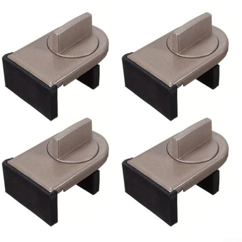 Pack de 4 topes ajustables para bloqueo de ventana, para seguridad infantil, fácil para ventanas y puertas correderas