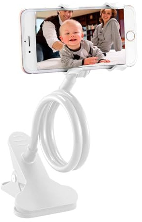 Porta Cellulare Da Letto E Scrivania, Supporto Universale Per Telefono Cellulare A Collo Di Oca Pigra Regolabile A 360° Con Clip, Braccio Lungo Per Smartphone Per Ufficio, Scrivania, Camera Da Letto
