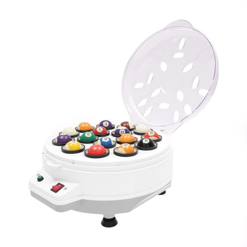 Wiefiche Nettoyeur automatique de boules de billard - 16 balles - Polisseuse électrique - 180 W - Machine de nettoyage professionnelle pour club de billard, snooker, tournois