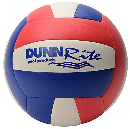DUNNRITE Products Outdoor Pool and Beach Volleyball Choose from Two Colors (Red White and Blue)