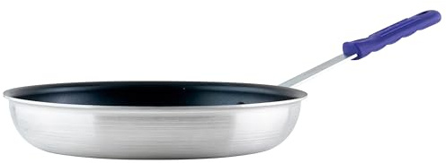 Winco Commercial-Grade Aluminum Fry Pan with Stay Cool Handle, Induction Compatible, Non-Stick Finish, 12