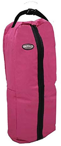 Showman Pink Durable Nylon Halter Bridle Rein Handle Front Zipper Carry Bag