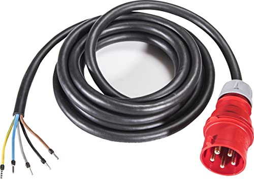 SIROX® CEE-Anschlussleitung H07RN-F Stromstärke 16 A, Querschnitt 5 x 2,5 mm², Länge 5 m, Schwarz