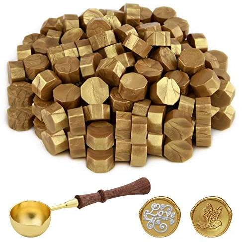 ASTARON 300 Pcs Sealing Wax Beads, Lots of Colors Options for Wax Seal Stamp, Octagon Wax Seal Kit with 1 Wax Melting Spoon, Perfect for Invitations Cards Envelopes Wine Packages Gift Wrapping