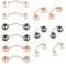 12 Stück Künstliche Perlen Brosche Broschen für Kleidung,Doppel Faux Perlen Brosche Kragen Clip Schal Clip Doppelköpfige Perlen Cardigan-Brosche Ausschnitt Brosche Pullover Kleidung Sweater Shawl Clip