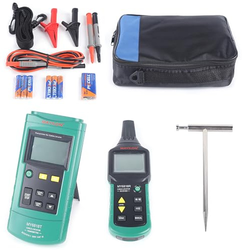 Leitungssuchgerät mit Sender & Empfänger Kabeltester Erdkabel-suchgerät bis zu 2 Meter für Kurzschlüsse Sicherungen metallische Rohranlagen Leitungsfinder in Wänden Decken Böden