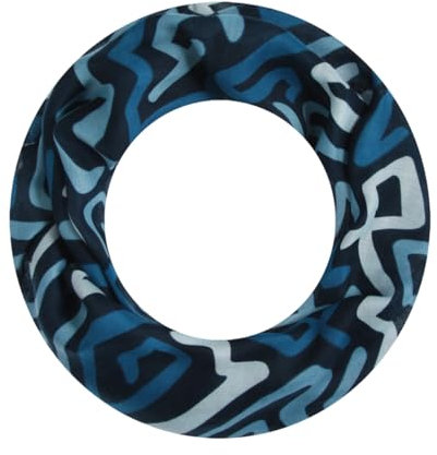 Majea Loop Schal Damen Schlauchschal Halstuch schmaler Loopschal (880051) (blau 4)