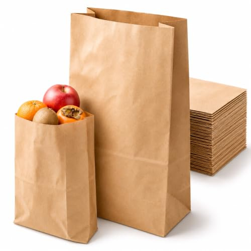 200 Bolsas De Papel Kraft 14x6x25cm - Sobres Papel - Bolsas Papel Kraft