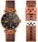 Wristitani Echtes Leder 22mm Uhrenarmband Kompatibel mit Samsung Galaxy Watch/Huawei Watch Lederarmband für Smartwatch und Universal-Uhren, Vintage Uhrenband mit Edelstah Schnalle für Herren Damen