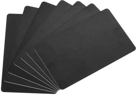 Sourcing Map 10Pcs CR80 30 Mil PVC Blank ID Card - Waterproof Plastic for ID Badge, Credit, Identification Badges, Printer - Black