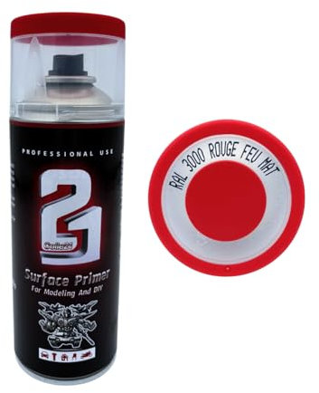 Colle21 Primer spray rojo mate modelismo, imprimación en spray rojo mate para bricolaje y hobby.