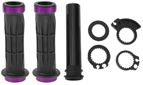 Motoforti 7/8 22mm 15/16 24mm Kit Copri Manopole per Moto in Lega di Alluminio e Gomma Manubrio Viola 1 Set Modello a Linee