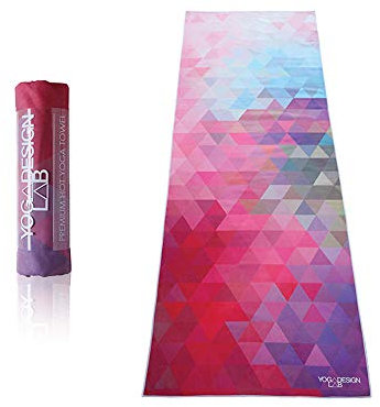 Yoga Design Lab Hot Yoga Handtuch | rutschfest, leicht, recyceltes, saugfähiges Mikrofaser Yogahandtuch | schnelltrocknend, waschmaschinenfest | Ideal für Hot Yoga, Sport, Reisen (Tribeca Sand)