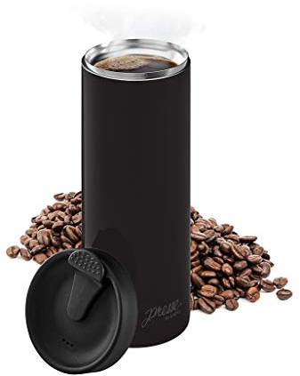 bobble French Coffee Presse, On-The-Go use, Quick Brew, Slim Design, Triple Wall Insulation, 14 oz (Black)