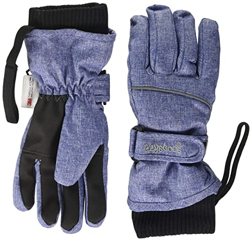 Playshoes Guanto Per Dita, Guanti invernali Unisex - Bambini e ragazzi, Jeans Blu, 5 (ca. 8-12 anni)