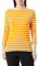 Tommy Hilfiger Damen Langarmshirt Slim U-Boot-Ausschnitt, Mehrfarbig (Breton Stp/ Rich Ochre/ Ecru), XS