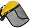 Casco di Sicurezza in Rete, Casco di Sicurezza Integrale Protezione Scudo Cappello con Visiera in Rete per Motosega Industriale Giardinaggio Registrazione Decespugliatore (Giallo)