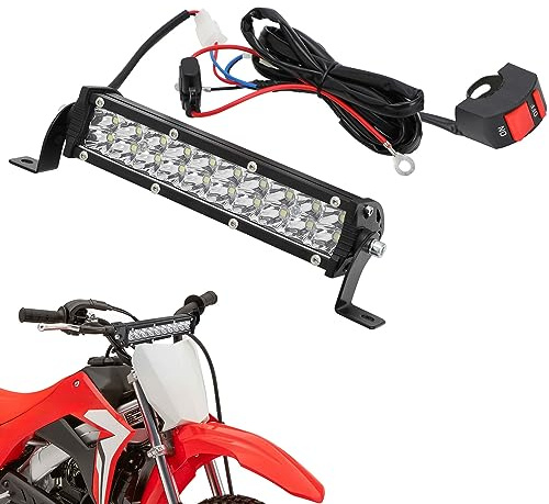 USTPO Dirt Bike Light Bar 60W 4200LM Motorcycle Headlight Light Bar Plug-Play Universal for Most 7/8 handlebar CRF110 KLX140 KLX110 TTR110 TTR110E KLX PW XR RM KX Motocross
