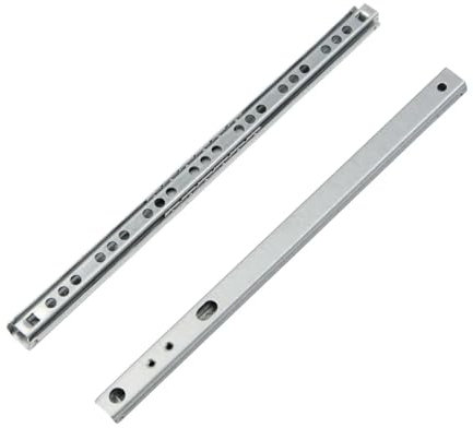 MOCNT 1 Paar (2 Stück) 182mm Schubladenführungen 17mm Nut Schubladenschienen Vollauszug Schubladenauszug Kugellager Stahl Schienen Schubladen Auszugsschienen Kabinett