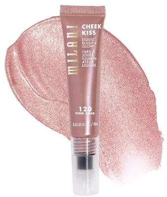Milani Cheek Kiss Blush + Glow, Liquid Blush and Highlighter - Pink Cava