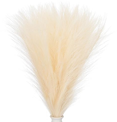 PATIKIL 55 cm Pampasgräsdekor, 30 st konstgjort Pampasgräs bulk fluffigt falskt Pampasgräs liten torkad, beige