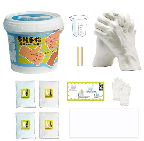 Generisch Handabdruck Set Für Paare, Handabdruck Set, Gipsabdruck Hände, Gipsabdruckset, Kreative Geschenk-Idee Für Hochzeit, Muttertag, Jubiläum Und Geburtstag, Liebessteinhand Kit