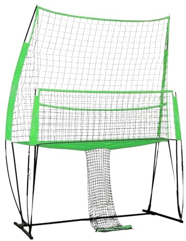 KiwiHood 3-i-1 sportnät, höjdjusterbart volleybollnät av nylon och järn med bärväska, professionell volleybollnät, multifunktionsnät för badminton, tennis och utomhusträning