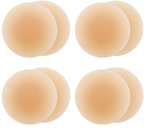 Skythrive Ultra Tunna Nipple Covers för Kvinnor – Ultra Tunna Självhäftande Bröstvårtskydd i Silikon utan Lim, Återanvändbara, Premium Nipple Pads, Hypoallergen Silikonskydd för Bröstvårtor, 8 cm