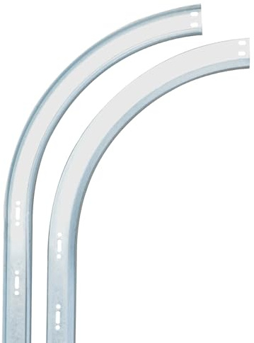 w/15 Radius Garage Door Track for 7' Door | Total Length 8.5FT Garage Curved Track | Suits 2 Pulley | 1.5mm 20 Gauge Steel | Pair