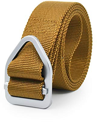 Tactical Belt, Military Style Nylon Web Belt for Outdoor Sports Sand
