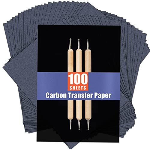 psler Carbon Paper Sheets Transfer Papier Kohlepapier zum Nachzeichnen von Graphit-Transferpapieren 100 St¨¹ck, schwarzes Graphitpapier A4, 21 x 30 cm