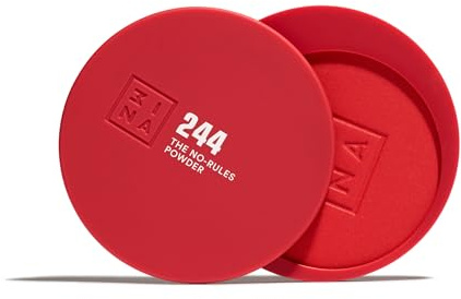 3INA MAKEUP - The No-Rules Powder 244 - Rouge - Poudre Compacte 3 en 1 Rouge pour Yeux Lèvres et Joues - Poudre avec Acide Hyaluronique et Céramides - Formule Légère - Vegan - Cruelty Free
