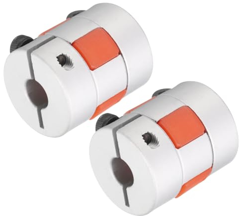 QUARKZMAN Alluminio Prugna Albero Giunto 8mm a 8mm Foro L30xP25 Flessibile Giunto Giunto per Macchina e Servo Passo Motore 2pz