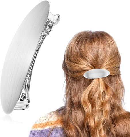 JJUNW Französische Metall Haarspange, Haarspangen Damen, Haarnadeln Französische Haarklammer Gold und Silber Dutt Haarspange Dekorativer Haarschmuck für Frauen und Mädchen(Silber)