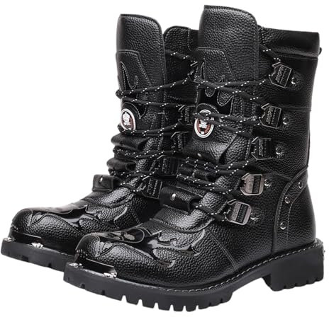ForceRoute Motorradstiefel,Motorradschuhe für Männer,Offroad-Motorradstiefel,Motorrad Tourenstiefel,Motorrad Sneakers Schuhe,rutschfeste,FüR Motorradfahrer,Die Auf Verschiedenen StraßEn Unterwegs