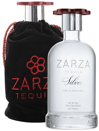 Zarza Tequila Silver – 100% Blue Agave Premium Tequila, Smooth & Crisp, Handcrafted in Mexico – 750ml Bottle with Luxury Gift Bag