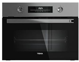 TEKA Horno Compacto Pirolítico Multifunción, 8 Funciones, Sistema ThermoSeal, Autolimpieza Dual, Guías Telescópicas Plus-Extension, Acero Inoxidable, Modelo NEO HSC 6350 P