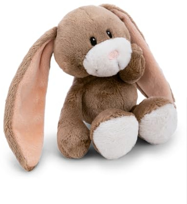 NICI Coniglietto di peluche Lopino, 20 cm, in confezione regalo 22,5 x 12,5 x 7 cm, morbidissimo pupazzo – ideale per coccole e gioco, per neonati e bambini piccoli, idea regalo, marrone - 62984