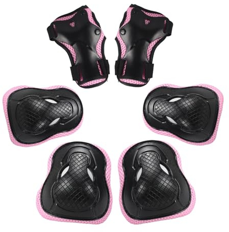 Equipo deportivo de protección para niños, 6 unidades, con rodilleras, coderas, protectores de manos para scooter, bicicleta de equilibrio