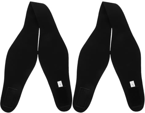 PLAFOPE Diademas de Natación Impermeables para Mujer, Protección Auditiva para Nadar, Accesorio Deportivo Talla L, Negro, 2 Unidades, Ideales para Piscina, Buceo y Yoga