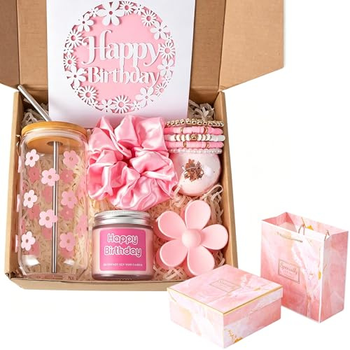 Regalo di compleanno per donne, set regalo per adolescenti, ragazze, 9-30 anni, regalo per mamma, sorella, collega, moglie, fidanzata, compleanno, Halloween, Natale, rosa