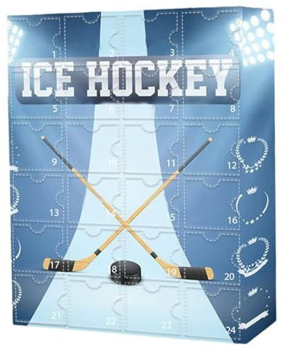 24 st ishockey adventskalender 2025, hockeytillbehör set för tonåringar