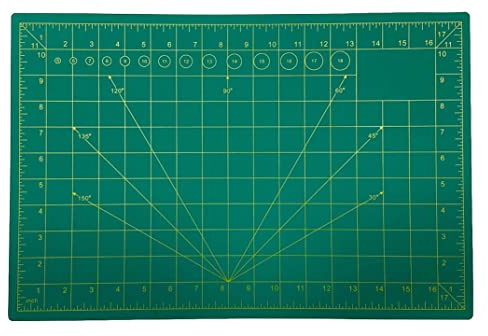 A3 Self Healing Cutting Mat – Double Sided Non-Slip Gridded Mat for Accurate Cutting – Protects Work Surfaces & Extends Blade Life – Ideal for Arts Crafts Card Making and Decoupage